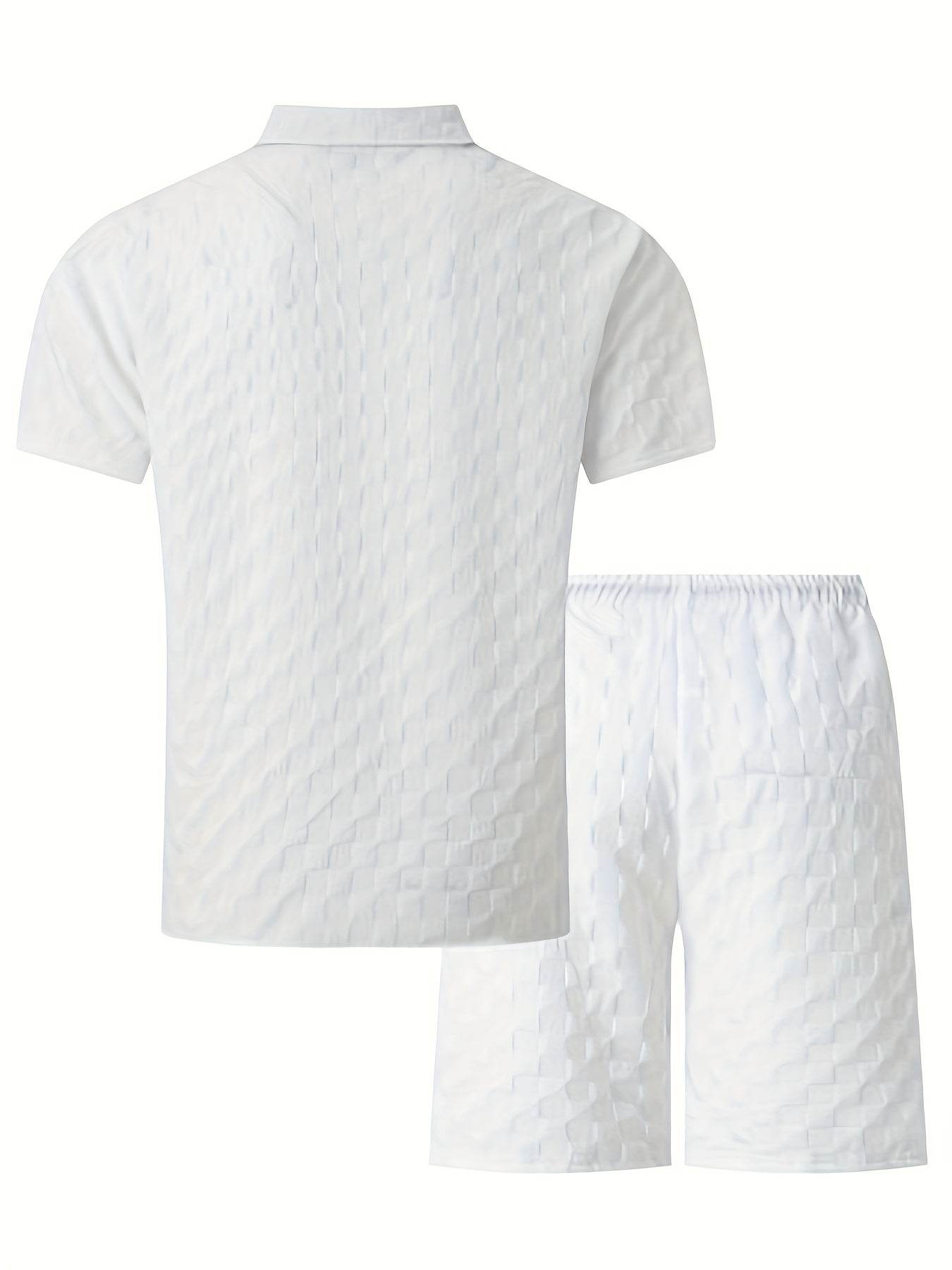 NIKXUAN Men's Casual Short-Sleeved Suit - Breathable Checkered Summer Top - Buy Center US