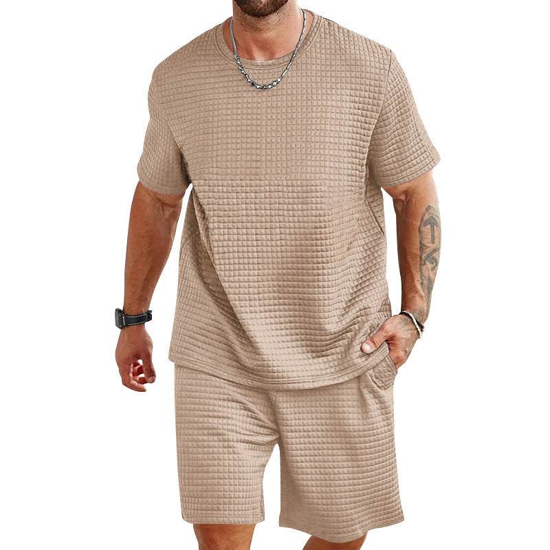 Buycenter Casual Sports Suit - Solid Color T-Shirt & Shorts Set - Buy Center US