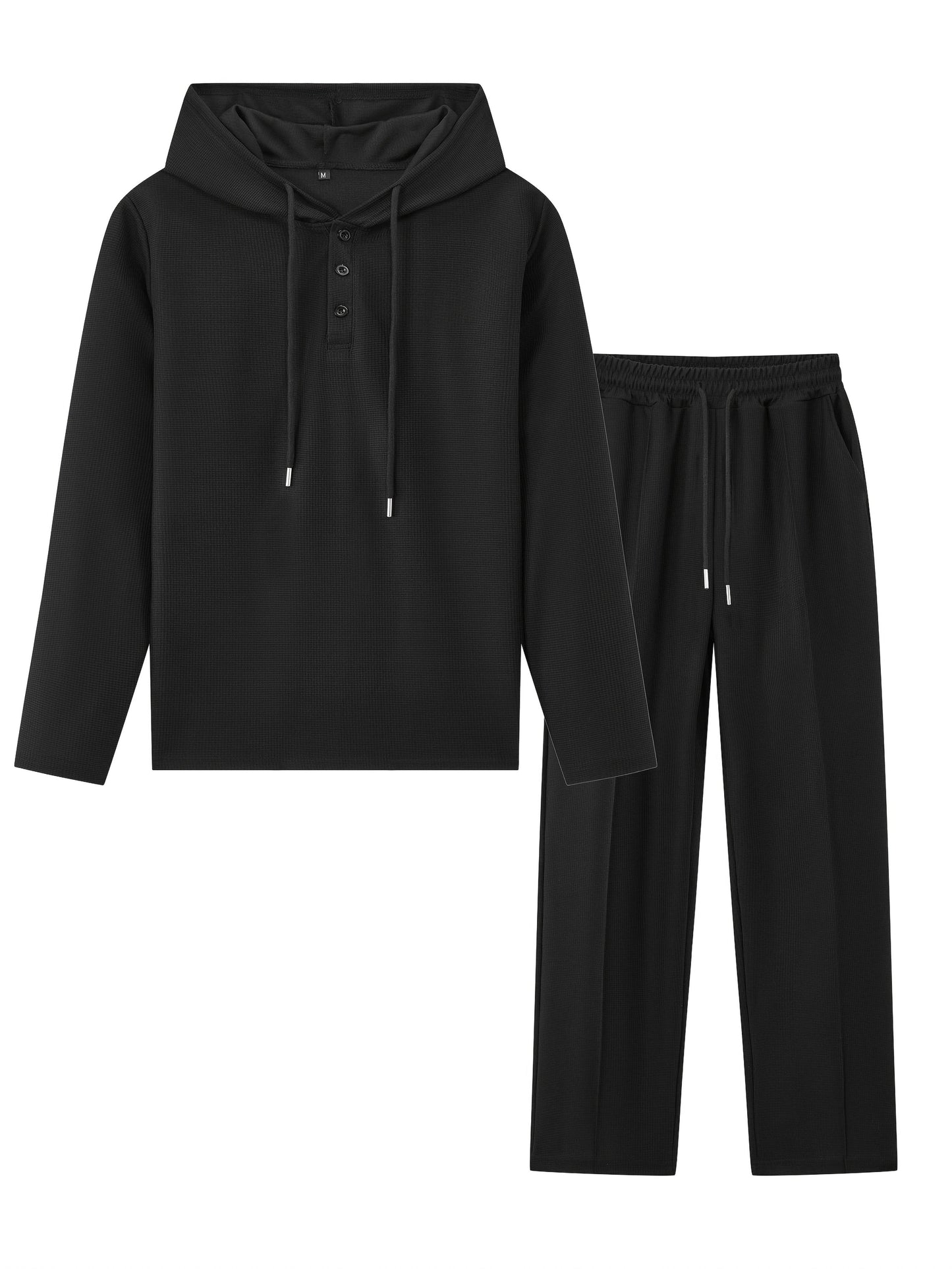 Casual Men's 2-Piece Set - Hooded Sweatshirt & Drawstring Pants - Buy Center US
