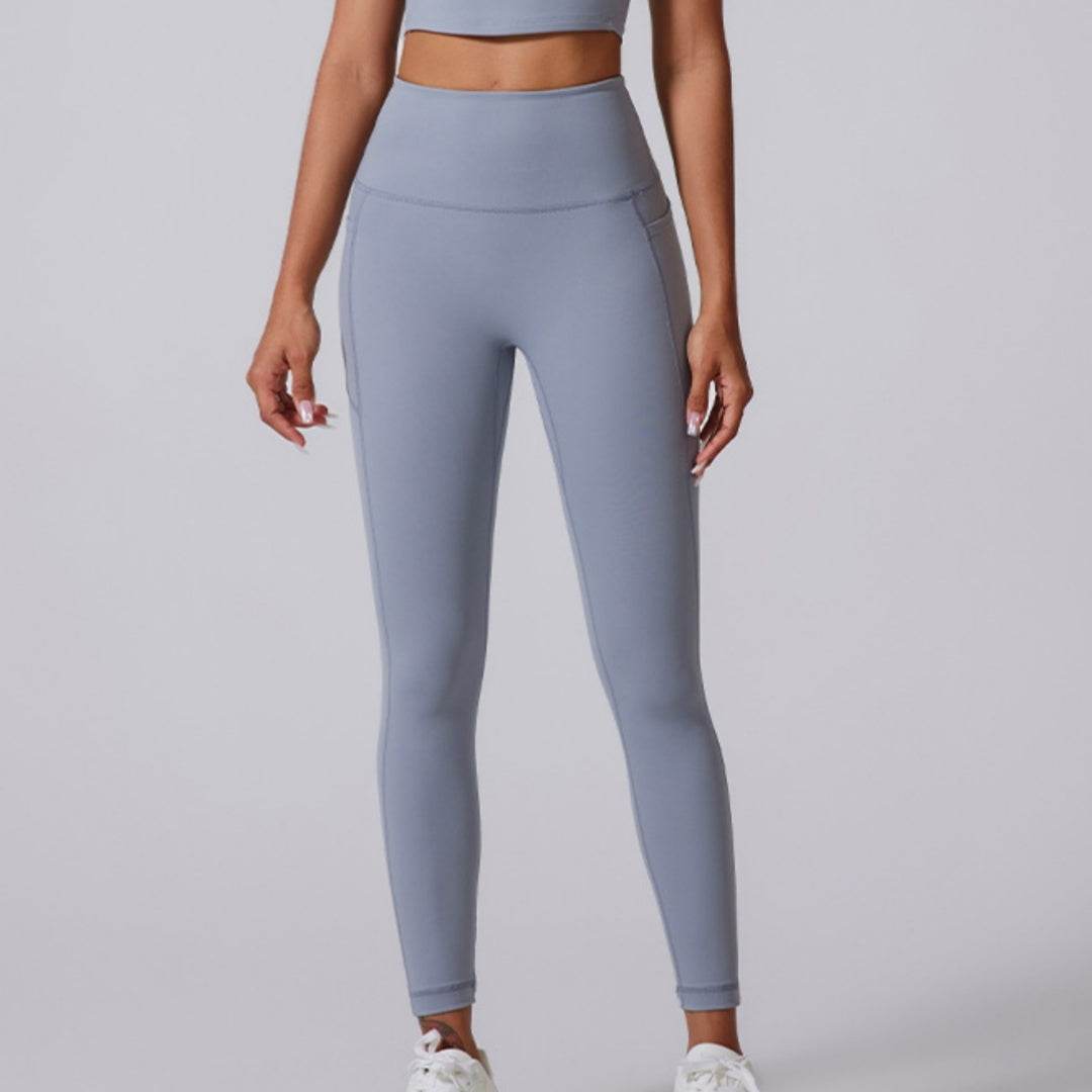 Double Pocket High Waist Yoga Trousers - Breathable & Stylish Options - Buy Center US