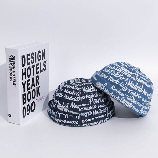 English Graffiti Landlord Hat - Stylish Cotton Dome Cap for Trendy Looks - Buy Center US