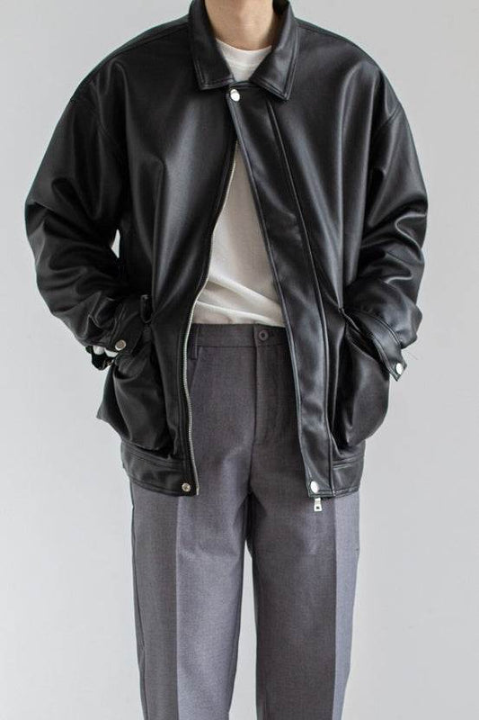 Buycenter Black Chic Leather Jacket for Men - Trendy & Stylish Look - Buy Center US