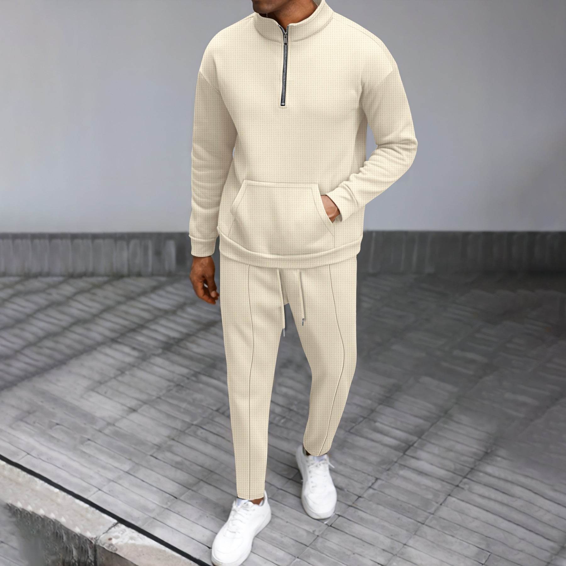 Buycenter Turtleneck Half Zip Sweater & Trouser Casual Suit - Cozy Style - Buy Center US
