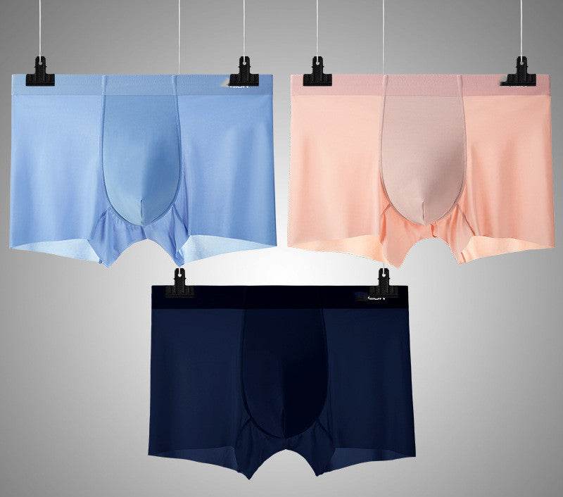 Buycenter Men's Ice Silk Traceless Underpants - Breathable Comfort, 3 Pack - Buy Center US