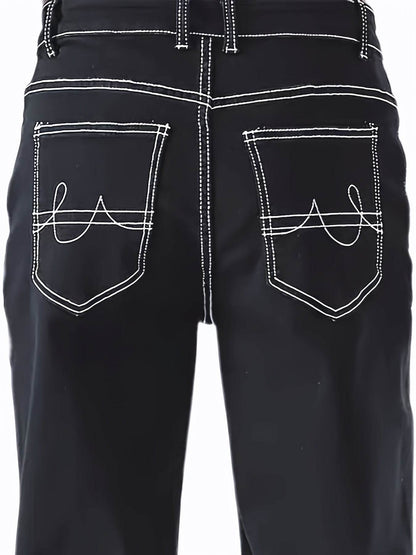 Men’s All-Season Solid Color Washed Denim Jeans - Slight Stretch Fit - Buy Center US