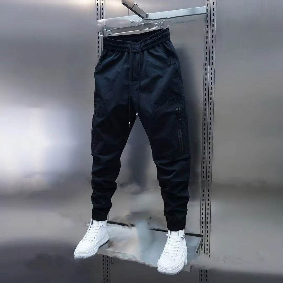 Men's Casual Solid Color Ankle Banded Pants - Stylish & Comfortable Fit - Buy Center US