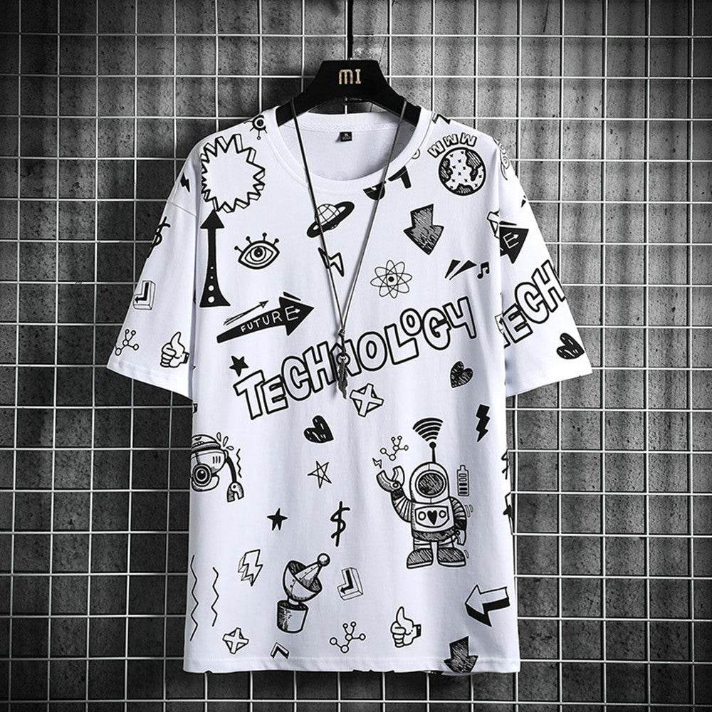 Trendy Men's Short Sleeve T-Shirt - Casual Cotton Round Neck Style - Buy Center US
