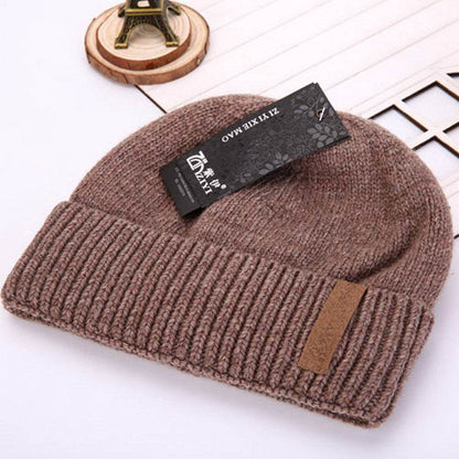 Buycenter Plus Men's Wool Hat - Thick Double Layer for Winter Comfort - Buy Center US