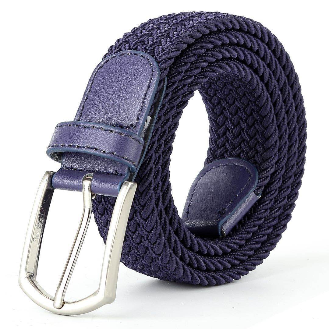 Buycenter Men's Casual Stretch Woven Leather Belt - Bohemian Style, Various Colors - Buy Center US