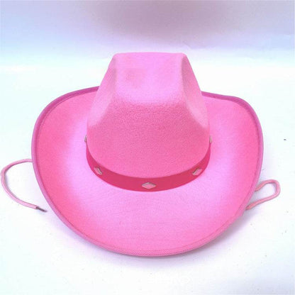 Western Five Nail Cowboy Hat for Kids & Adults - Flat Eaves, Sun Protection - Buy Center US