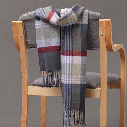 Buycenter British Plaid Cashmere Tassel Scarf for Couples & Kids - Buy Center US