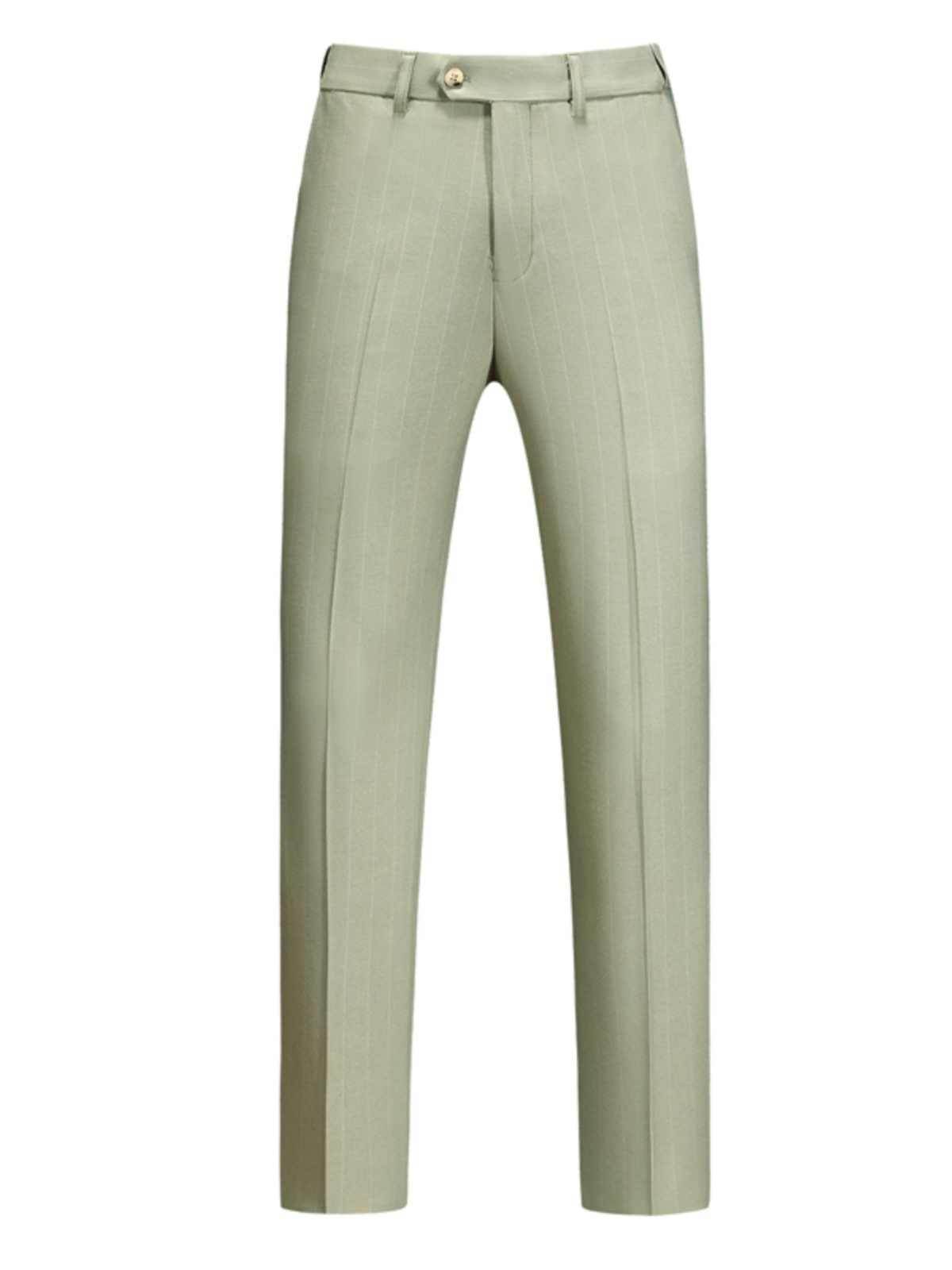 Buycenter Men's Casual Business Suit Set - Light Green Jacket & Vest - Buy Center US