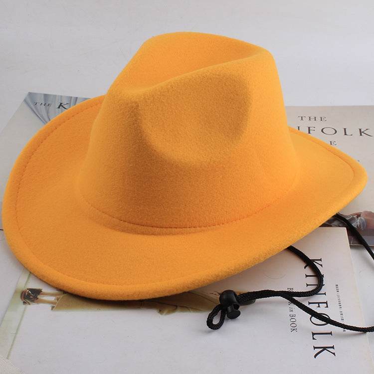 Woolen Cowboy Hat for Men & Women - Adjustable Ethnic Style Summer Accessory - Buy Center US