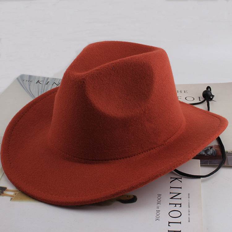 Woolen Cowboy Hat for Men & Women - Adjustable Ethnic Style Summer Accessory - Buy Center US