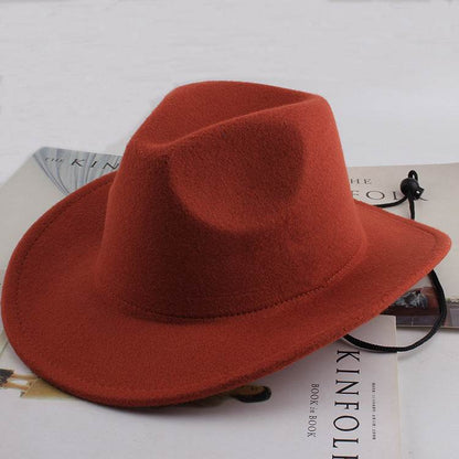 Woolen Cowboy Hat for Men & Women - Adjustable Ethnic Style Summer Accessory - Buy Center US