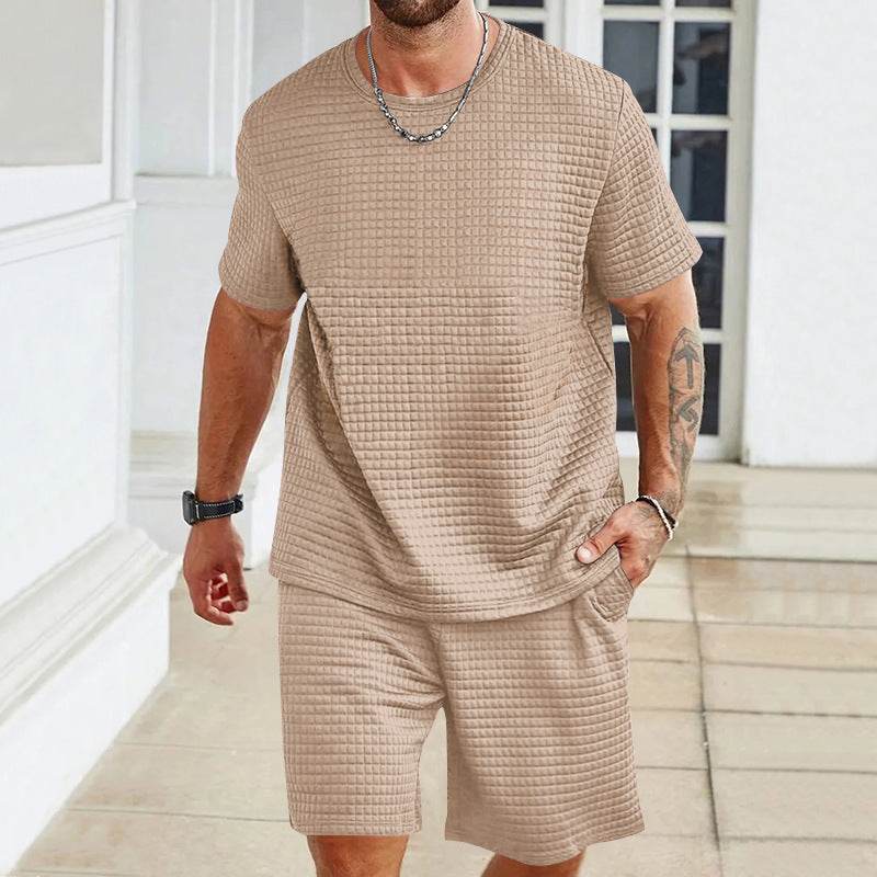 Buycenter Casual Sports Suit - Solid Color T-Shirt & Shorts Set - Buy Center US