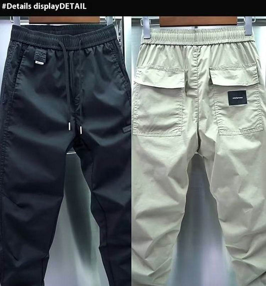 Trendy Slim Fit Casual Pants for Men - Solid Color, Lightweight Style - Buy Center US