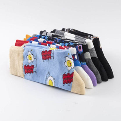 Buycenter Trendy Colorful Socks - Hand-Stitched Cotton, European Size 40-46 - Buy Center US