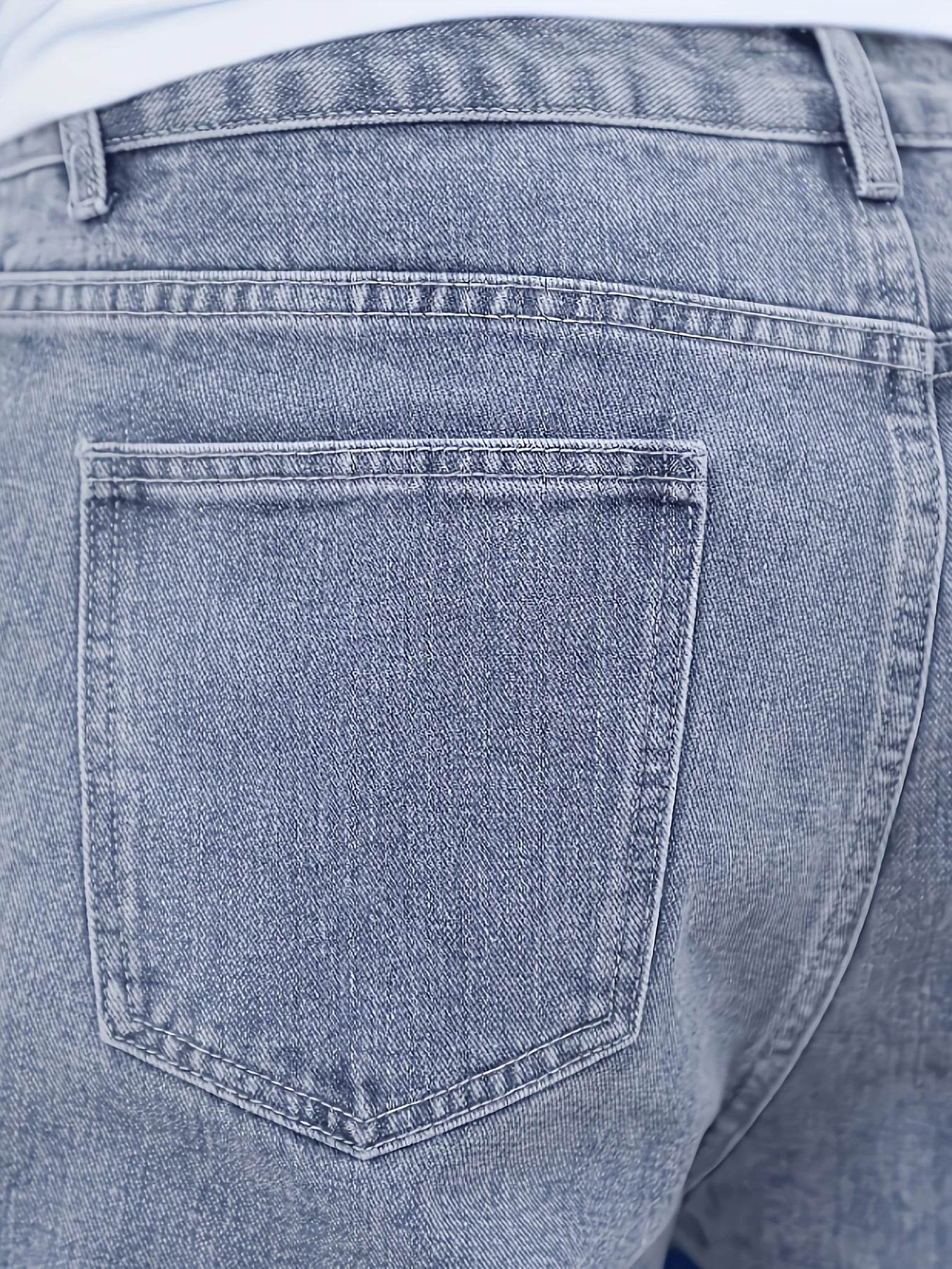 Men's Fashion Denim Jeans - Regular Fit, Cotton Blend, Street Style - Buy Center US
