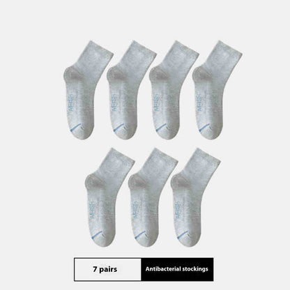 Buycenter Men's Thin Sport Socks - 7 Pairs, Breathable and Antibacterial - Buy Center US