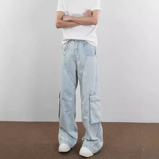 American Retro Gender-Free Casual Pants - Loose Cotton Trousers for All - Buy Center US