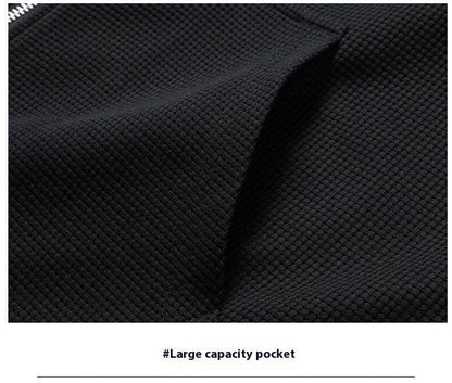 Buycenter Men's Hooded Casual Sports Sweater Suit - Trendy Waffle Design - Buy Center US