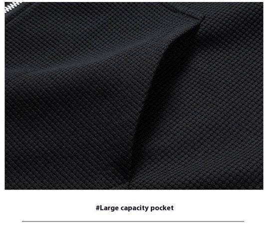 Buycenter Men's Hooded Casual Sports Sweater Suit - Trendy Waffle Design - Buy Center US
