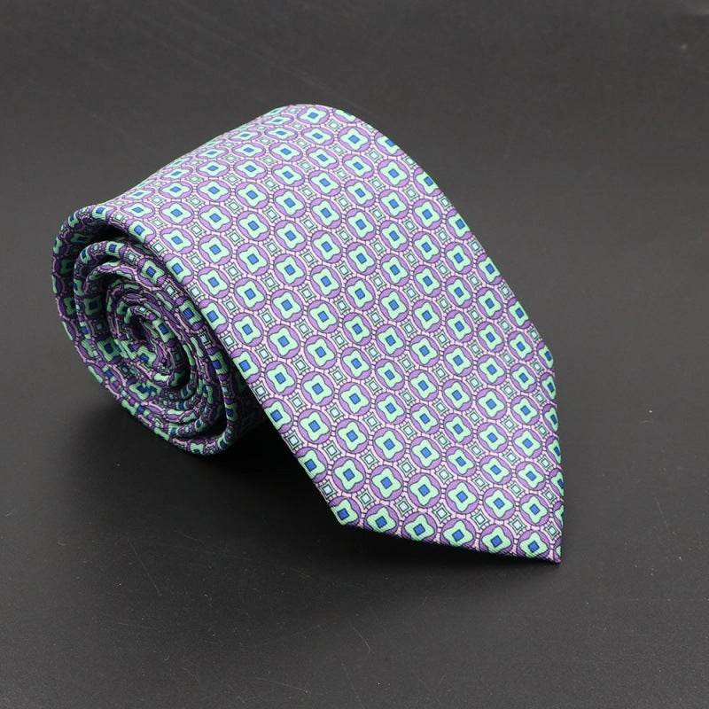 Buycenter Super Soft Silk Ties - 75mm Bohemian Necktie for Men - Buy Center US