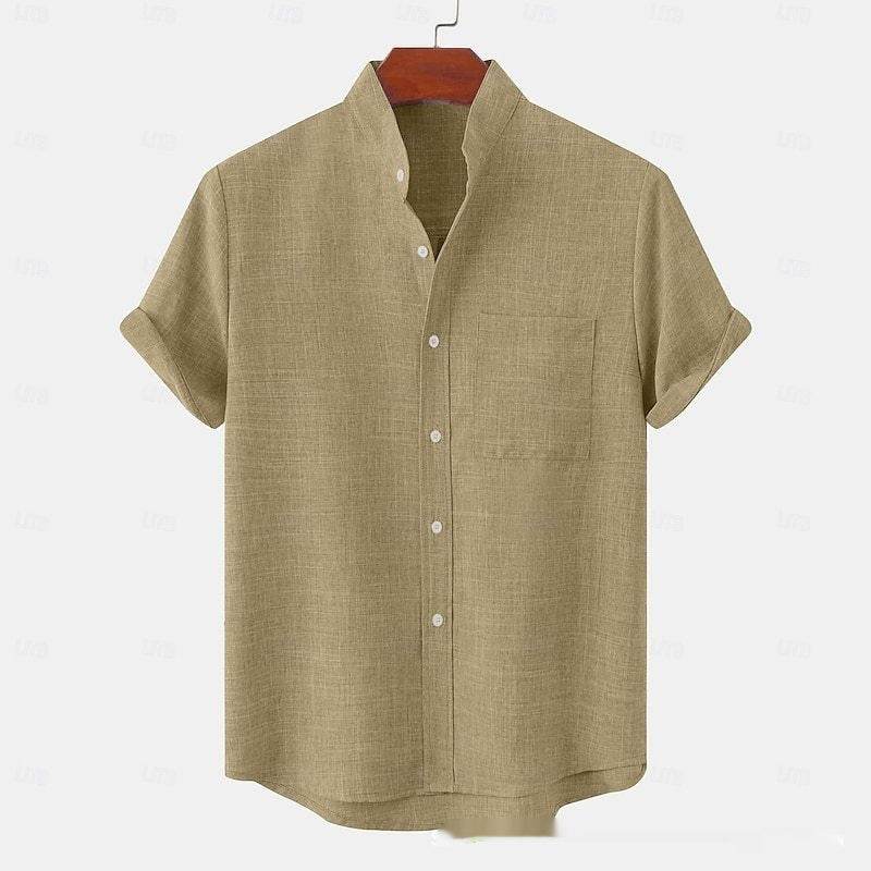 Buycenter Men's Beach Striped Casual Shirt - Loose Fit, Cartoon Design - Buy Center US