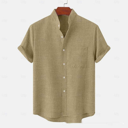 Buycenter Men's Beach Striped Casual Shirt - Loose Fit, Cartoon Design - Buy Center US