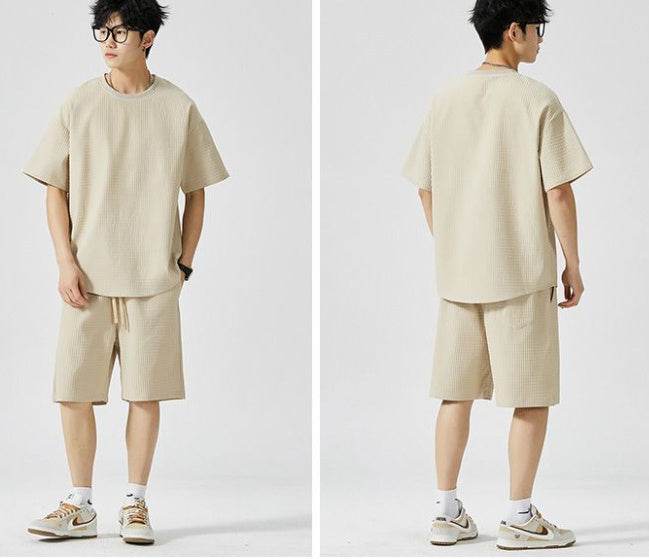 Buycenter Casual Sports Set - Loose Fit Short Sleeves & Shorts - Buy Center US