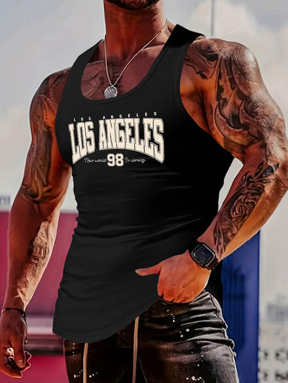 MBD Men's Trendy Los Angeles Graphic Tank Top - Slim Fit Casual Summer Wear - Buy Center US