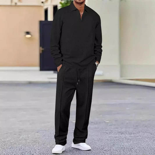 Buycenter Casual Suit - Long Sleeve Zipper Trousers in Various Colors - Buy Center US