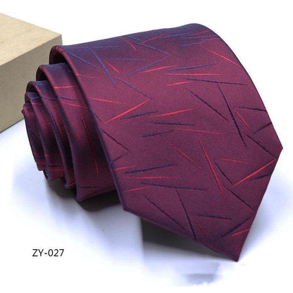 Buycenter Men's 1200D Striped Tie - Elegant Jacquard Style, Various Colors - Buy Center US