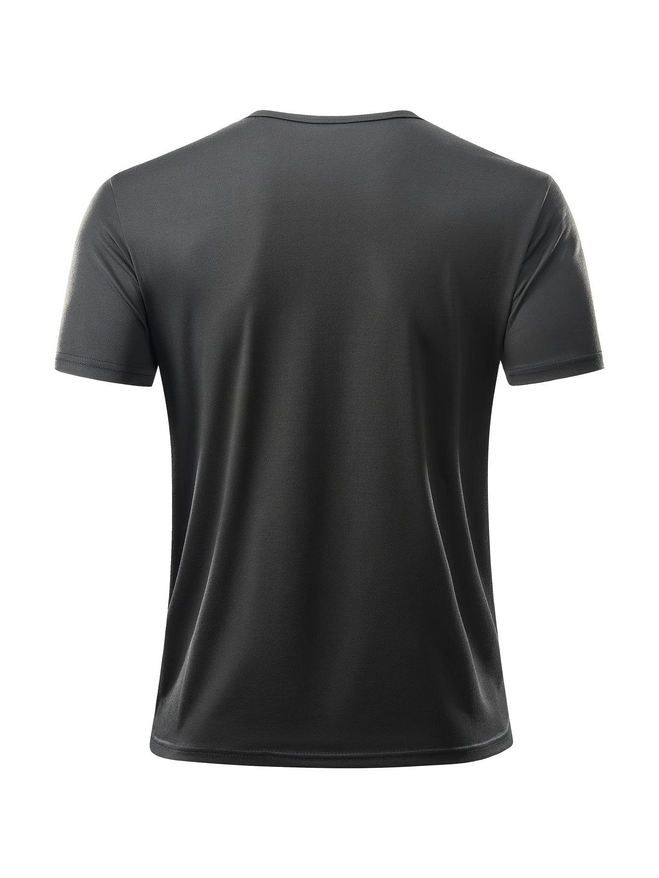 Wowell Men's Lightweight Short-Sleeve Henley Shirt - Breathable Polyester Blend - Buy Center US