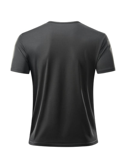 Wowell Men's Lightweight Short-Sleeve Henley Shirt - Breathable Polyester Blend - Buy Center US