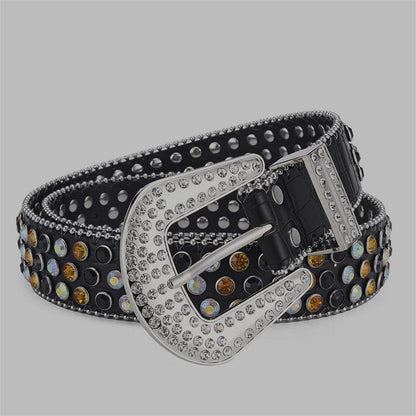 Buycenter Men Women Alloy Belt - Punk Rock Rivet Design, Multiple Colors - Buy Center US