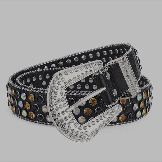 Buycenter Men Women Alloy Belt - Punk Rock Rivet Design, Multiple Colors - Buy Center US