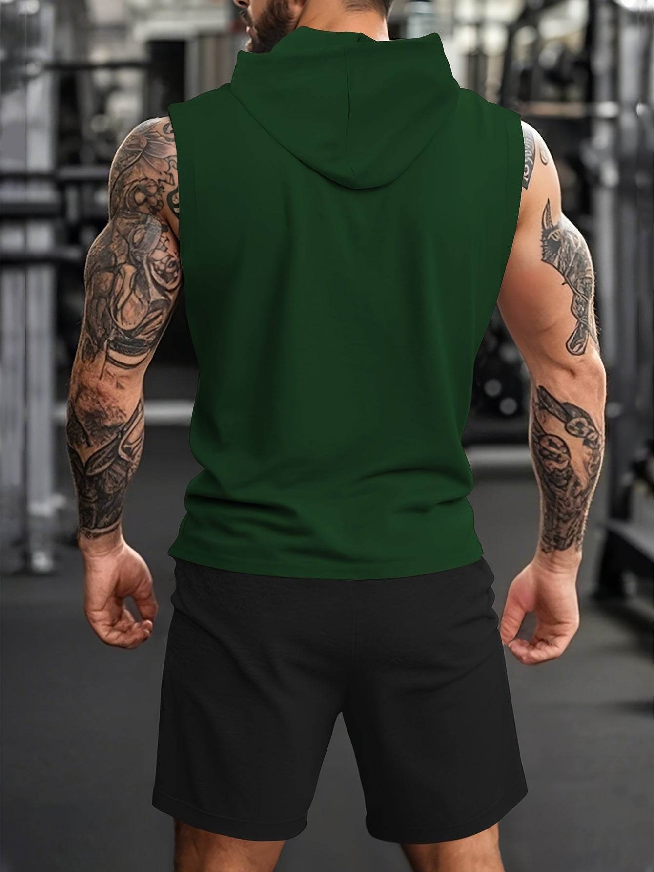 Men's Casual Hooded Tank Top & Shorts Set - Skull Print Summer Sportswear - Buy Center US