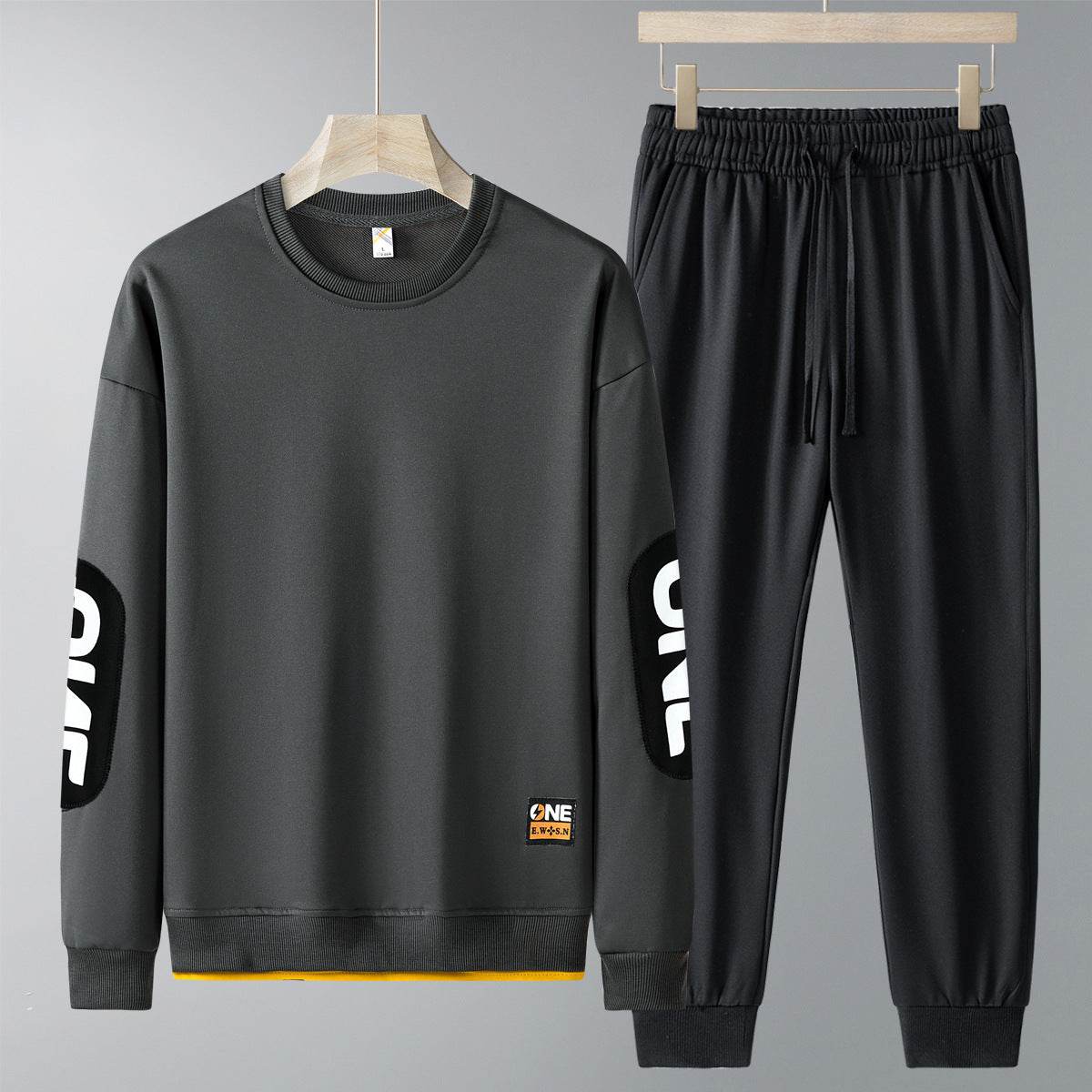 Buycenter Men's Spring Autumn Casual Sweatshirt & Trousers Set - Buy Center US