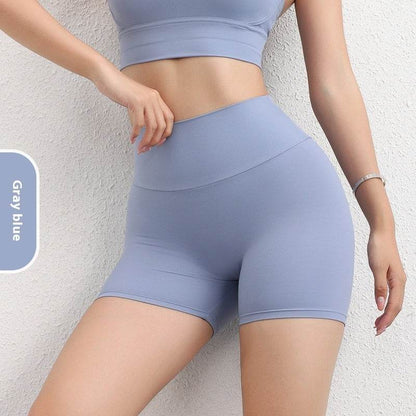Women's High Waist Sport Shorts - Solid Color, Moisture-Wicking Design - Buy Center US