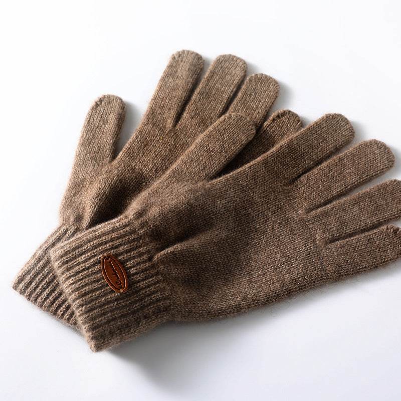 Pure Cashmere Thermal Winter Gloves - Stylish & Warm Finger Design - Buy Center US