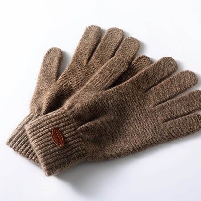 Pure Cashmere Thermal Winter Gloves - Stylish & Warm Finger Design - Buy Center US
