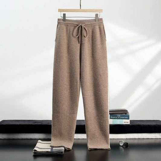 Buycenter Cashmere Men's Loose Knitted Pants - Thickened Casual Trousers - Buy Center US