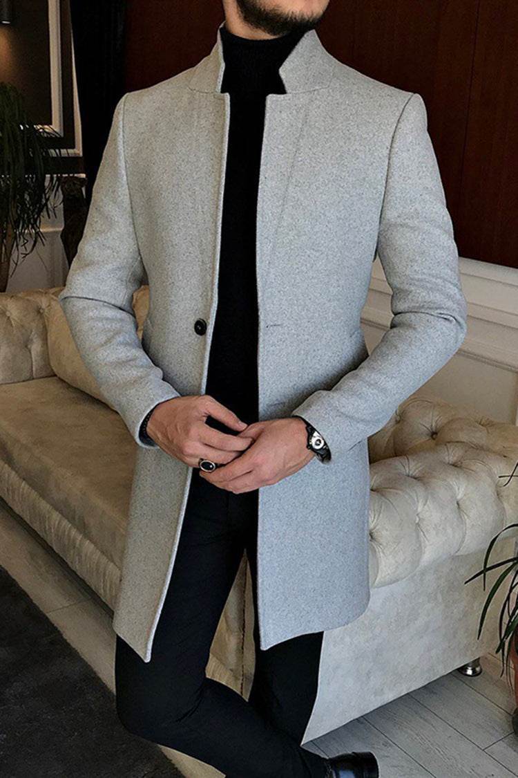 Buycenter Men's Woolen Coat - Stylish European & American Patterns - Buy Center US