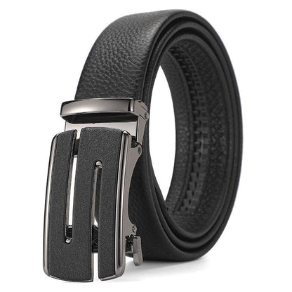 Buycenter Genuine Leather Automatic Belt for Boys - Stylish & Durable Design - Buy Center US