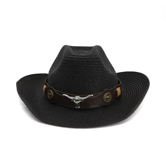 Western Cowboy Straw Hat - Unisex European-American Style for All Seasons - Buy Center US