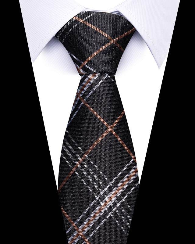 Buycenter 8cm Striped Tie - High-Quality Polyester for Professional Styling - Buy Center US