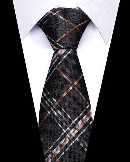 Buycenter 8cm Striped Tie - High-Quality Polyester for Professional Styling - Buy Center US