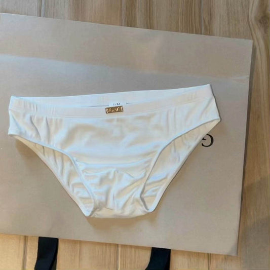 Buycenter Men's Simple Metal Label Briefs - Modal, Low Waist Underwear - Buy Center US